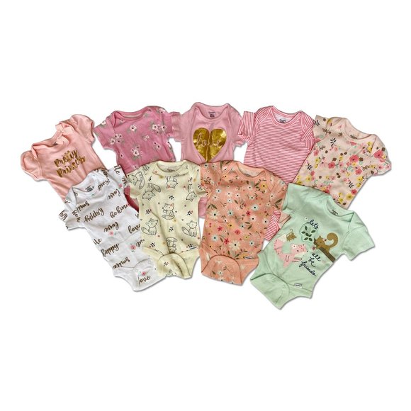 Gerber Other - GERBER Baby Girl Onesies - Infant's Size Newborn - Bundle of 9 Girl's Onesies